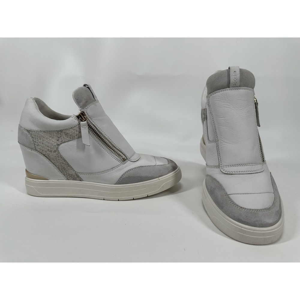 Geox Respira Maurica Internal Wedge Side Zip Sneakers Women's‎ Size 40 EU 10US